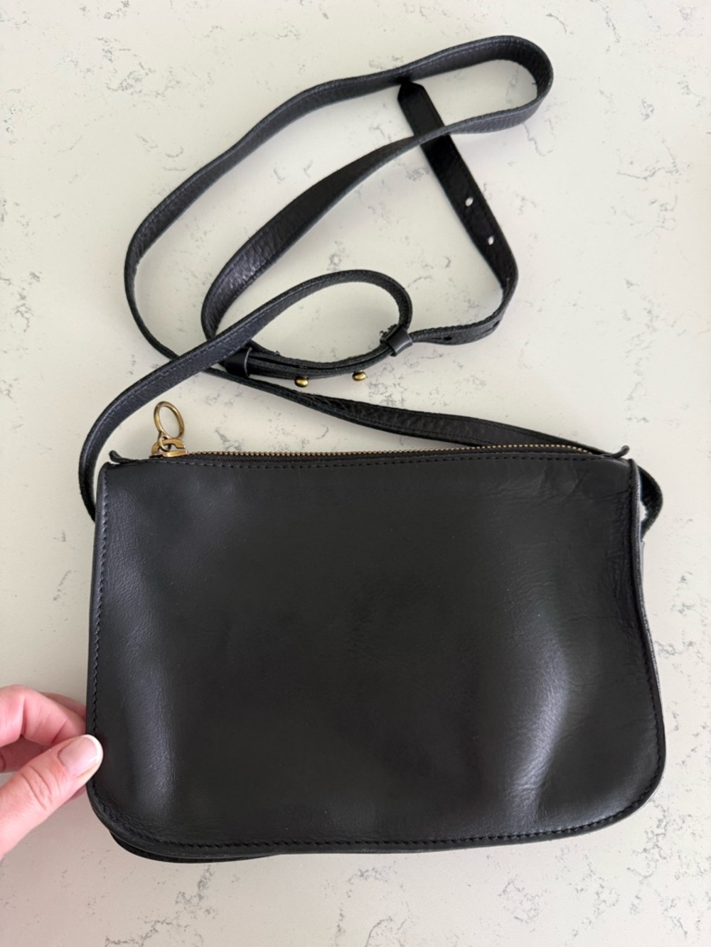 EUC Madewell The Simple Crossbody Black Leather